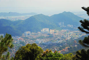 Blick auf Penang vom Penang Hill aus 