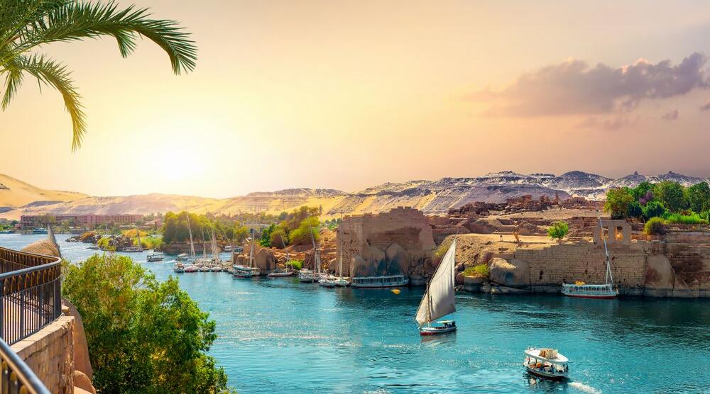 Blick auf den Nil bei Assuan