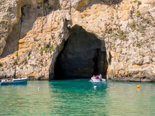 Eingang Blaue Grotte Sehenswürdigkeit Malta