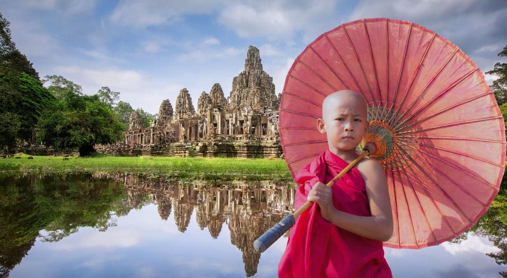 Mönch vor Angkor