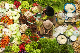 Gemüsemarkt in Malakka 