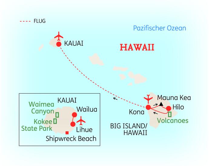 13 Tage Hawaii Rundreise Höhepunkte 2023