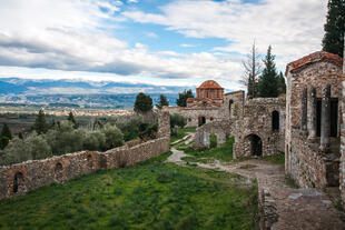 Ruinen der mittelalterlichen Stadt Mystras