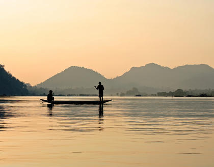 Fischer auf dem Mekong
