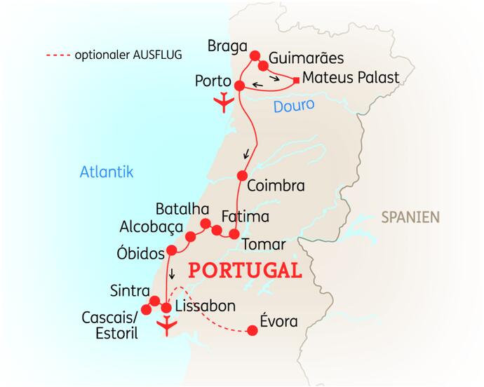 10 Tage Portugal Rundreise Höhepunkte