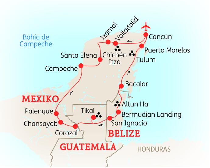 16 Tage Rundreise Mexiko, Guatemala & Belize Höhepunkte Reise 2022