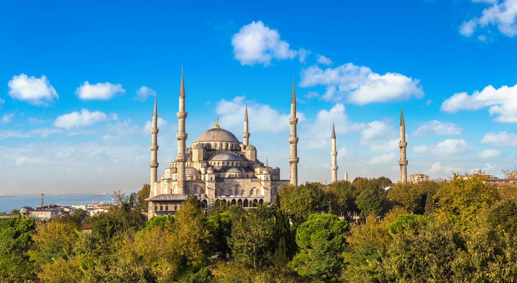 Blaue Moschee im Sultan Ahmet Park Istanbul Sehenswürdigkeiten