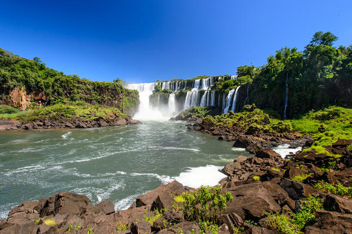 Iguazu Wasserfälle aus Sicht von Argentinien