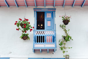 Farbenfroher Balkon in Salento