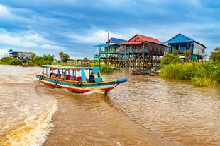 Boot auf dem Tonle Sap