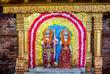 Bunten Dekorationen im Bindabashini-Tempel