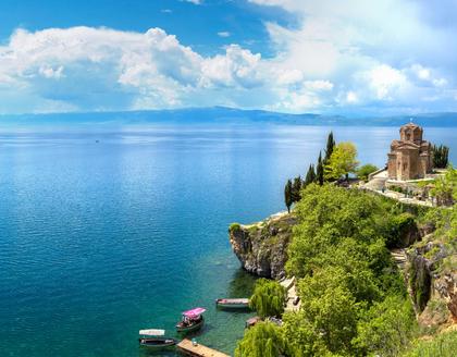 Weg zum Kloster am Ohrid See