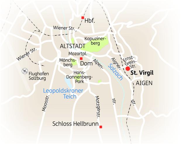 Reiseroute der 7 bis 8 Tage Salzburg Reise