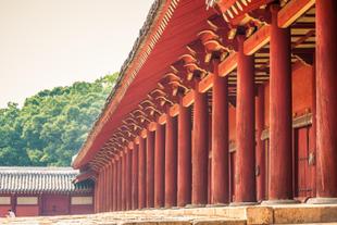 der konfuzianische Jongmyo Shrine in Seoul 
