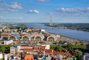 Blick auf den Zentralmarkt in Riga 