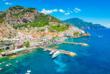 Vogelperspektive auf Amalfi