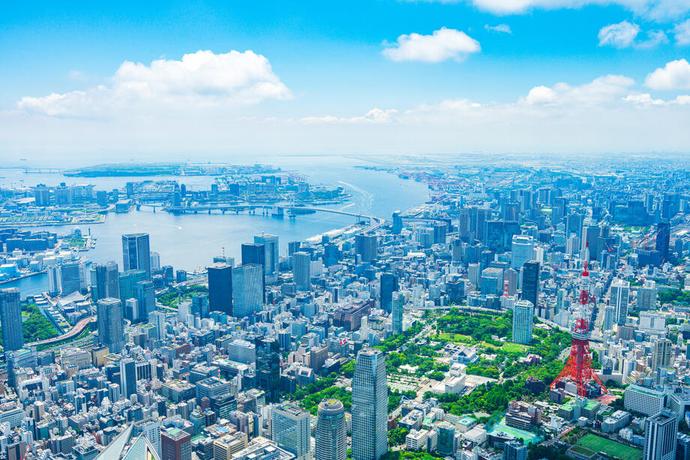 Panoramablick auf Tokyo