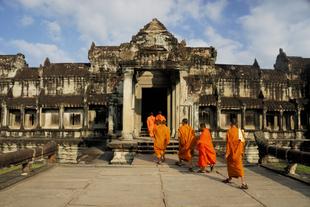 Mönche in Angkor Wat