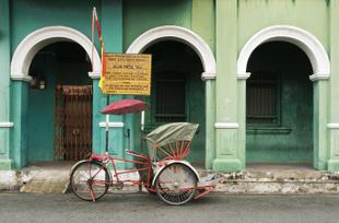 Häuserfassade in Penang 