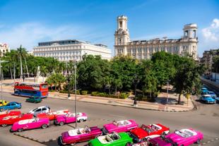 Bunte klassische Cabriolets