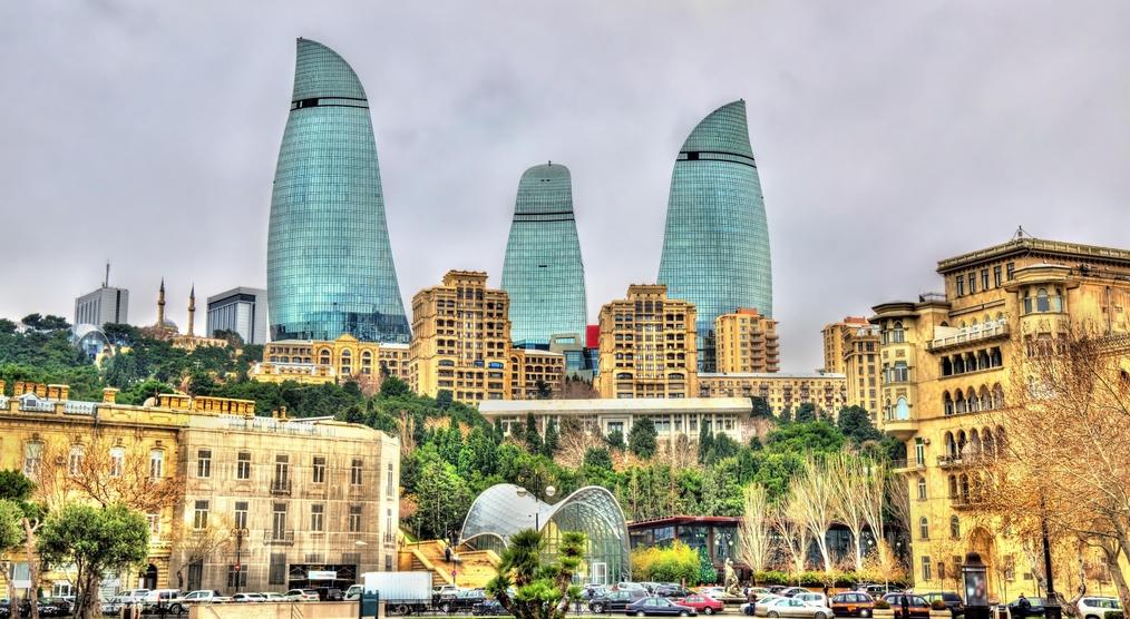 Blick auf Baku