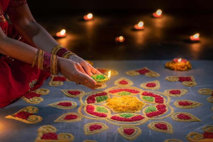 Diwali-Fest in Indien und Nepal