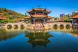 Panoramaansicht auf den Yuantong-Tempel in Kunming 