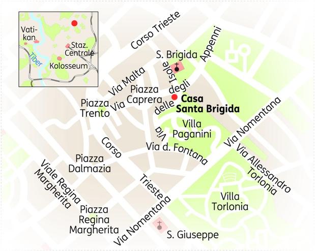 Reiseroute der 8 Tage Rom Reise