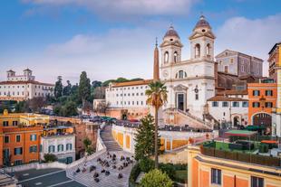 Blick auf die spanische Treppen