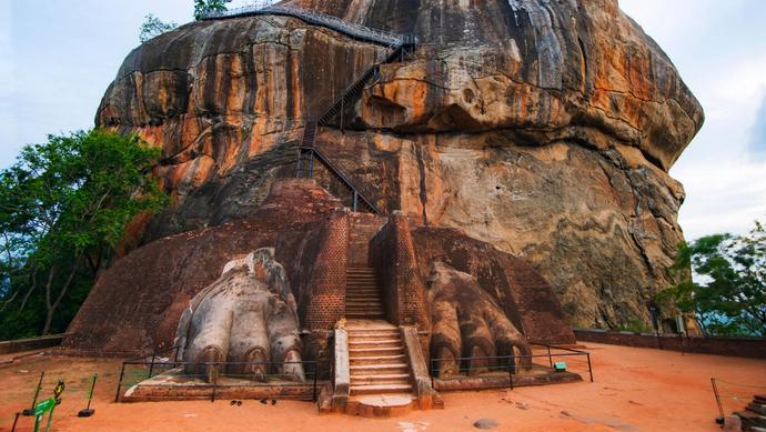 der Löwenfelsen in Sigiriya in Sri Lanka