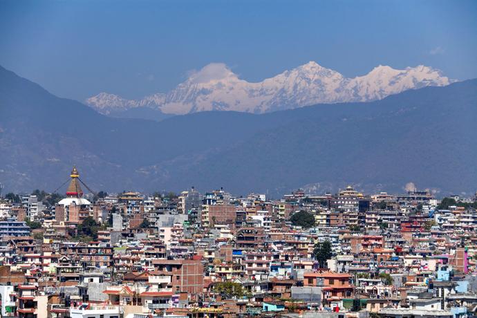 Panoramablick auf die Skyline von Kathmandu