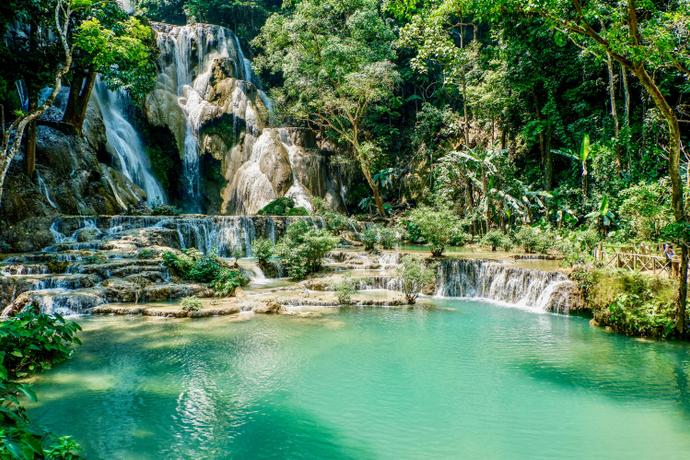 Kuang-Si-Wasserfälle in Laos