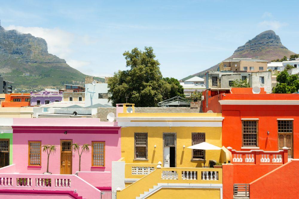 Bunte Häuser im Bo Kaap-Viertel