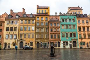 Häuserfronten in der Warschauer Altstadt
