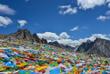 Der Dolma La Pass in Tibet, China, ist zu sehen, während der Umrundung des heiligen Berges Kailash. Der Pass liegt auf einer Höhe von 5.648 Metern. 