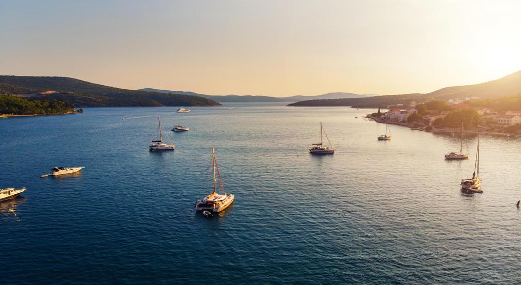Blick auf Hafen in Slano während einer Kroatien Reise