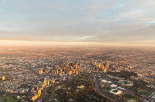 Melbourne aus Vogelperspektive 