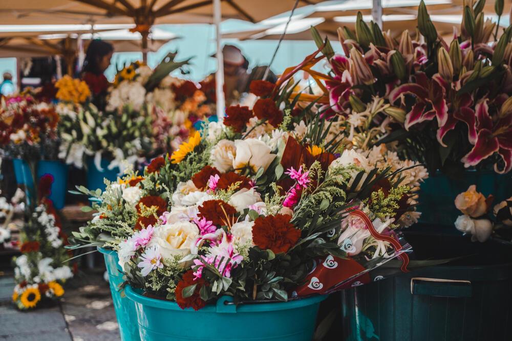 Blumenmarkt in Cuenca
