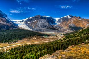 Wilcox Pass und Blick über Columbia Icefields
