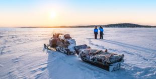 Schneemobilschlitten