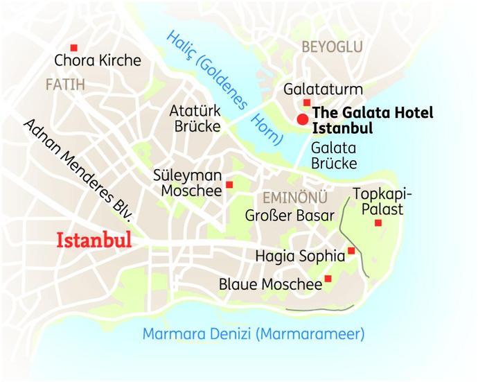 Reiseroute der 5 Tage Istanbul Reise