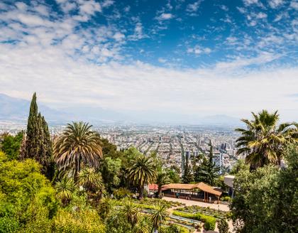 Blick auf Santiago 