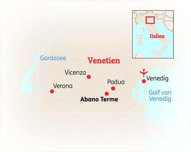 Reiseroute der 6 Tage Verona Reise