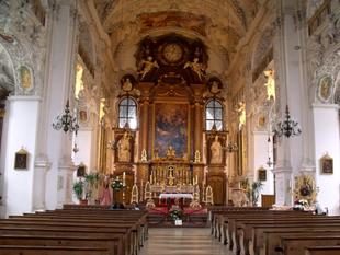 Innenraum des Klosters; Gemeinde Schlehdorf