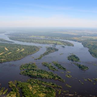 Blick auf das Areal des Sambesi Flusses
