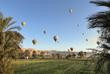 Panorama von Theben-West mit Heißluftballons