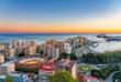 Málaga bei Sonnenuntergang