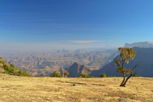 Blick auf das Simien-Gebirge