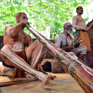 Musizieren eines Aborigine 