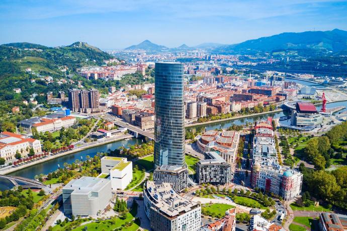 Stadt Bilbao im Baskenland in Spanien